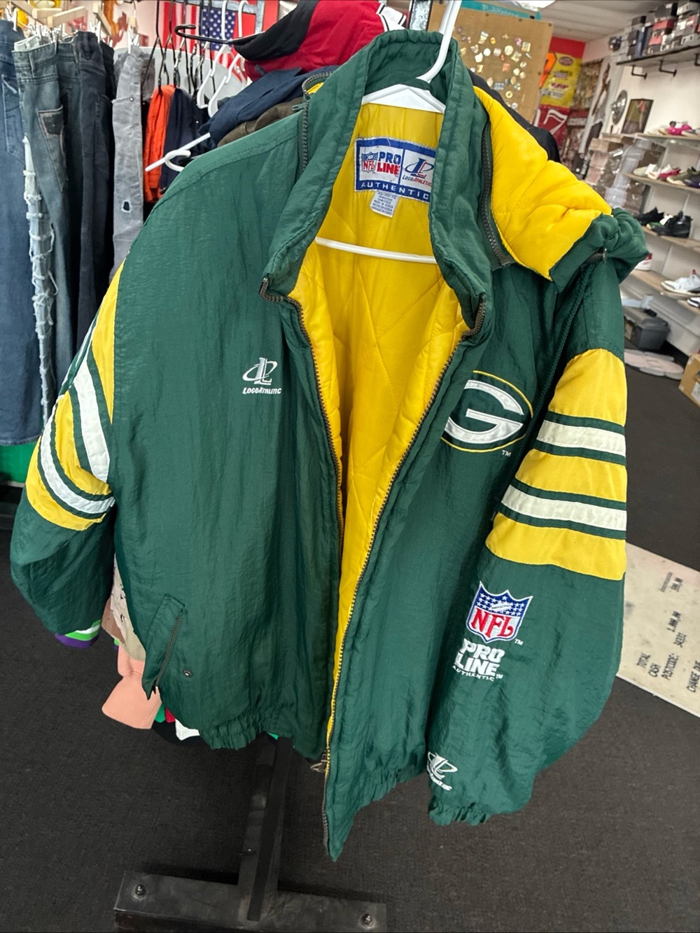 Men’s Green Bay Packers Pro Line NFL Puffer Jacket Sz XL Football Vintage 1990s